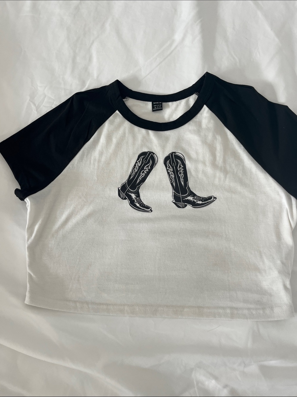 Cowboy boots crop top size 12
